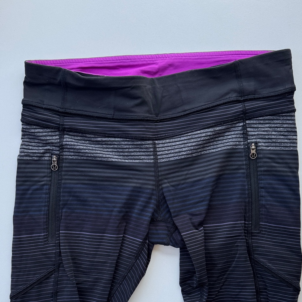 lululemon athletica Black Striped Leggings - Picture 3 of 6